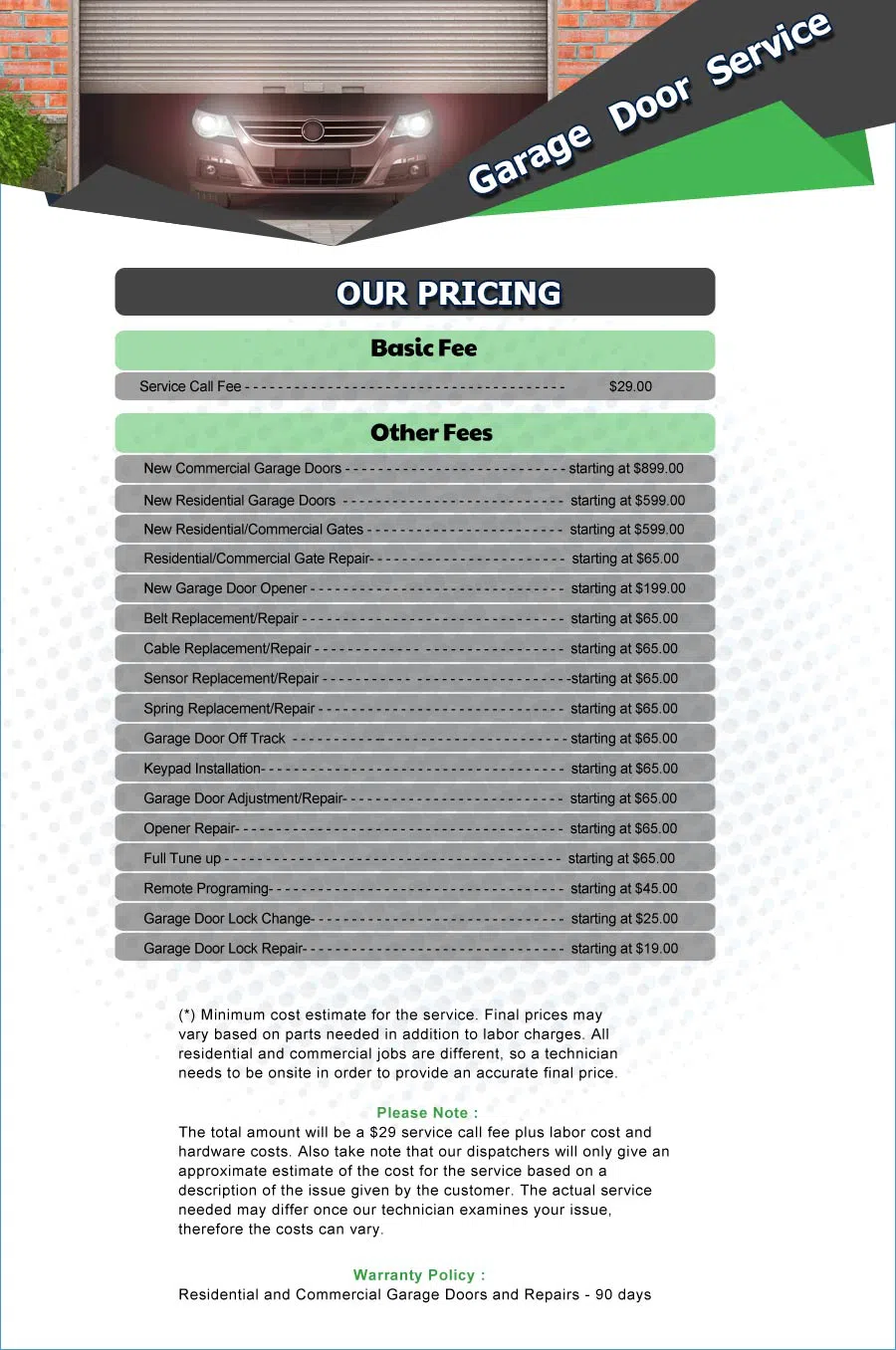 Galaxy Garage Door Service Washington, DC 202-719-0955